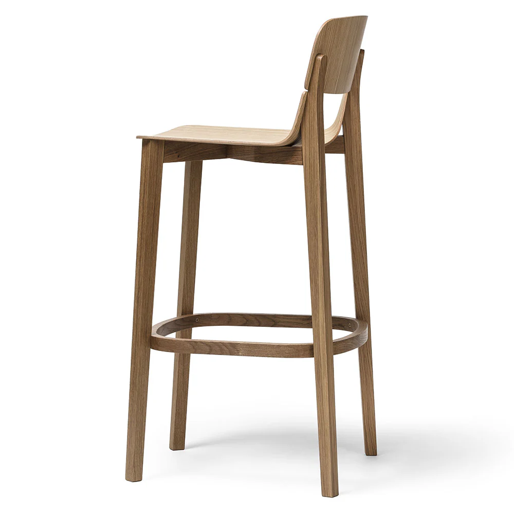 Leaf Barstool with Back Rest - Wood - Image 3