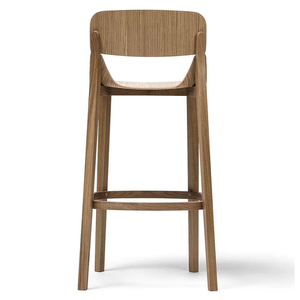 Leaf Barstool with Back Rest - Wood - Image 4