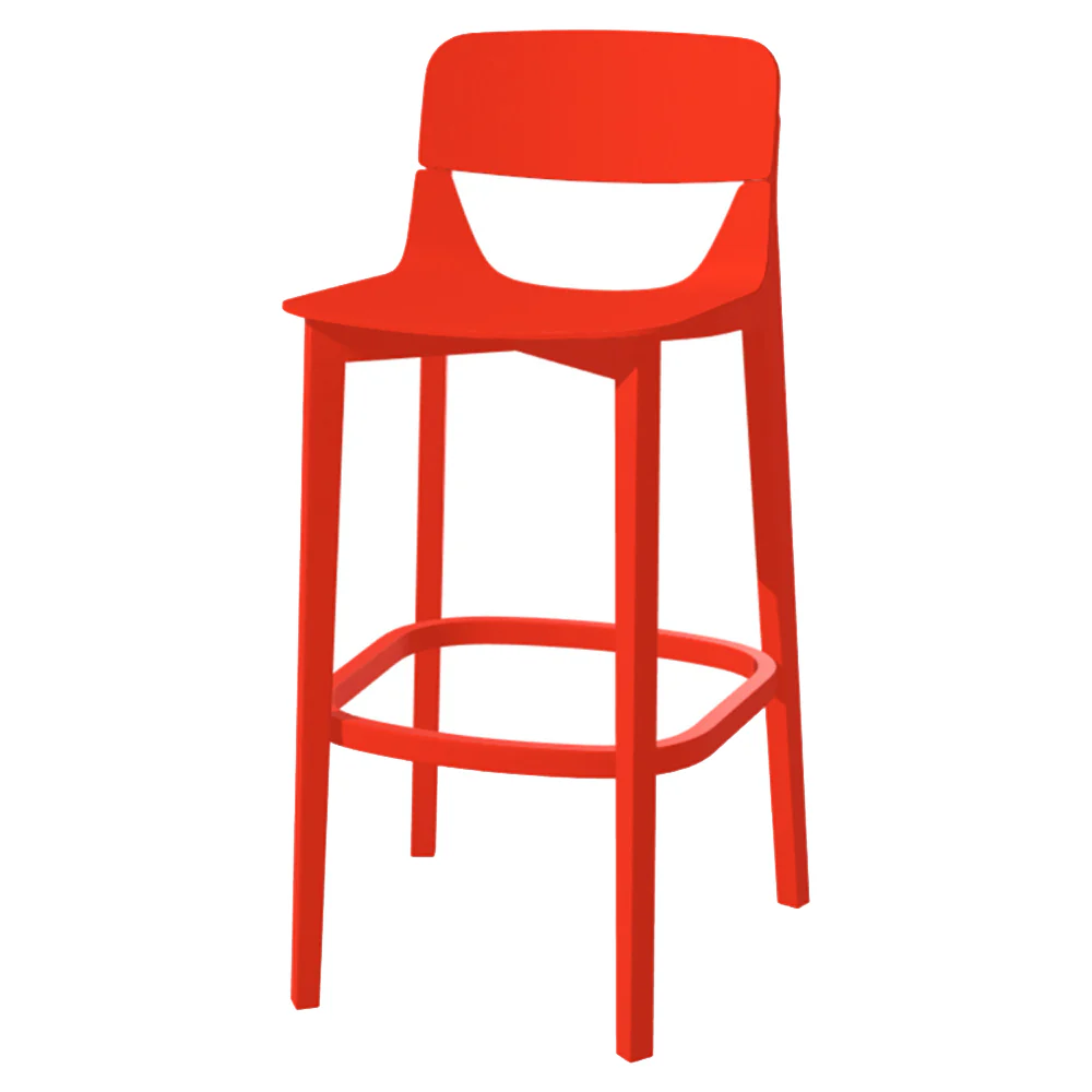 Leaf Counter Stool with Back Rest - Color