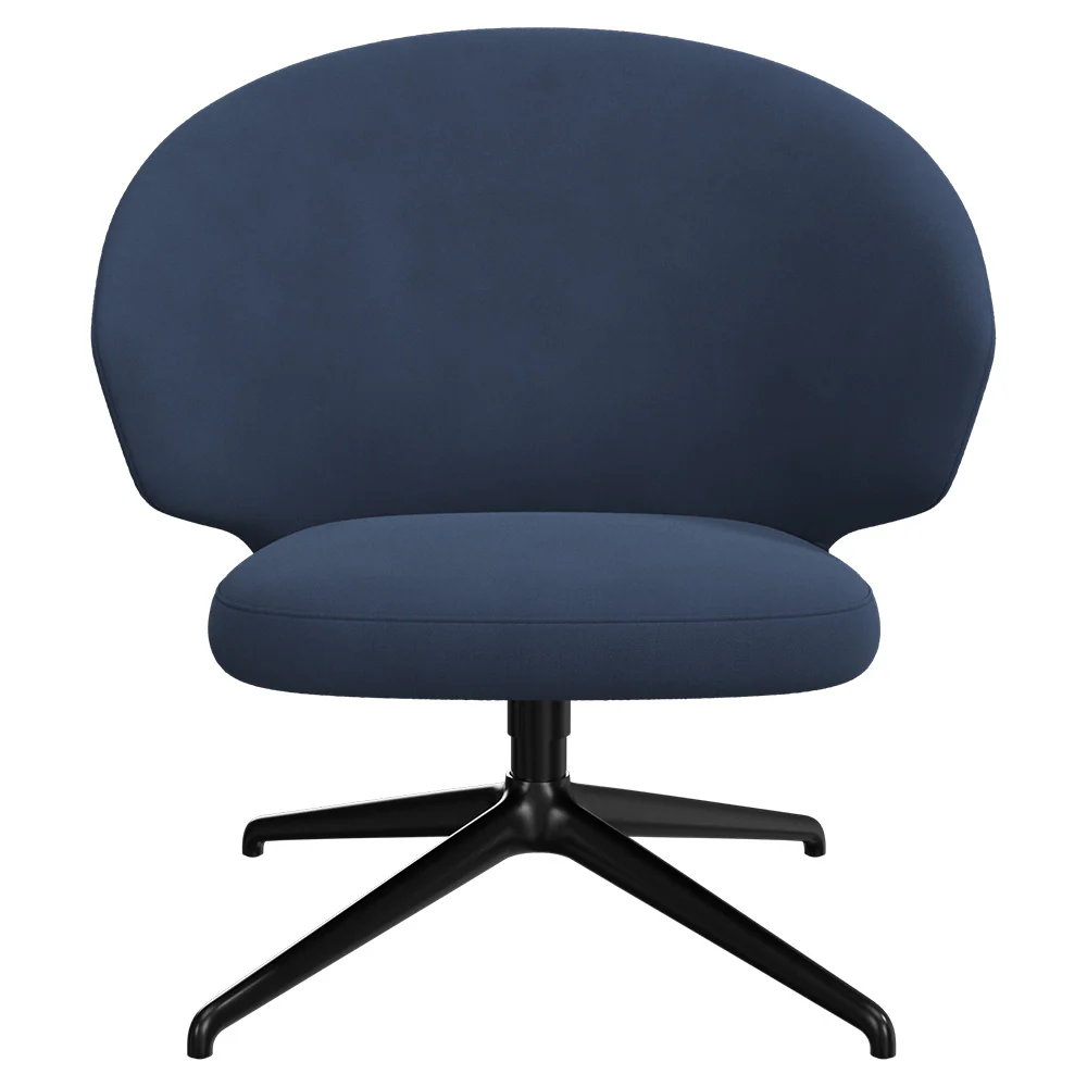 Let Lounge Chair - Swivel Base, Black Aluminum - Image 3