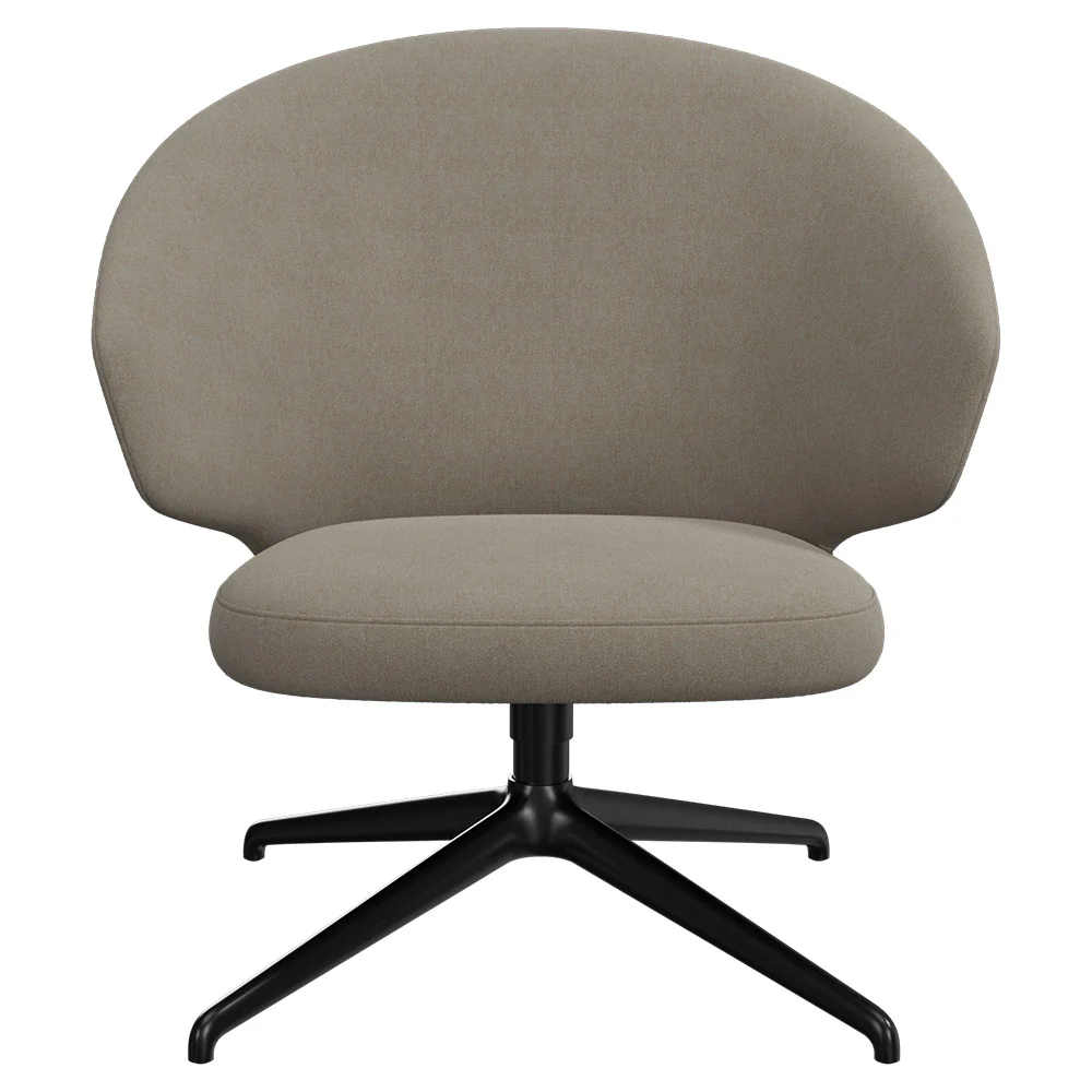 Let Lounge Chair - Swivel Base, Black Aluminum - Image 4