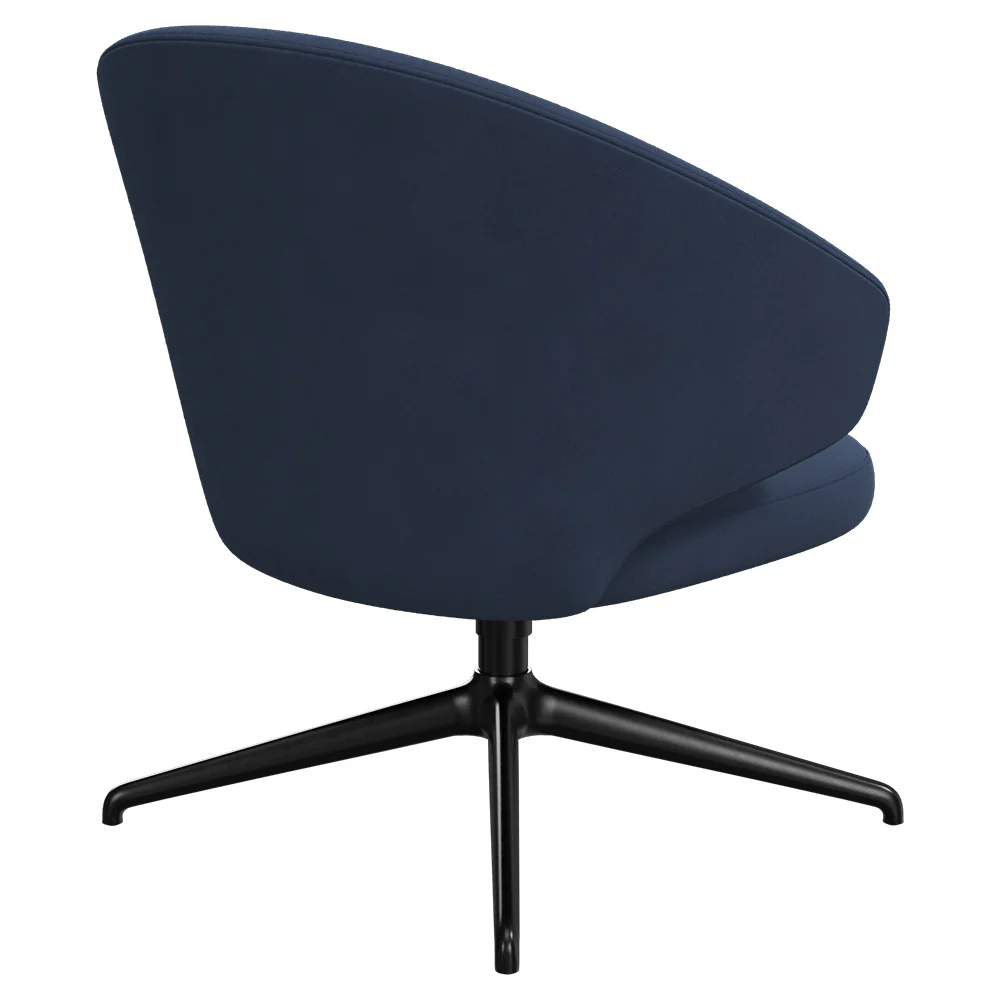 Let Lounge Chair - Swivel Base, Black Aluminum - Image 5