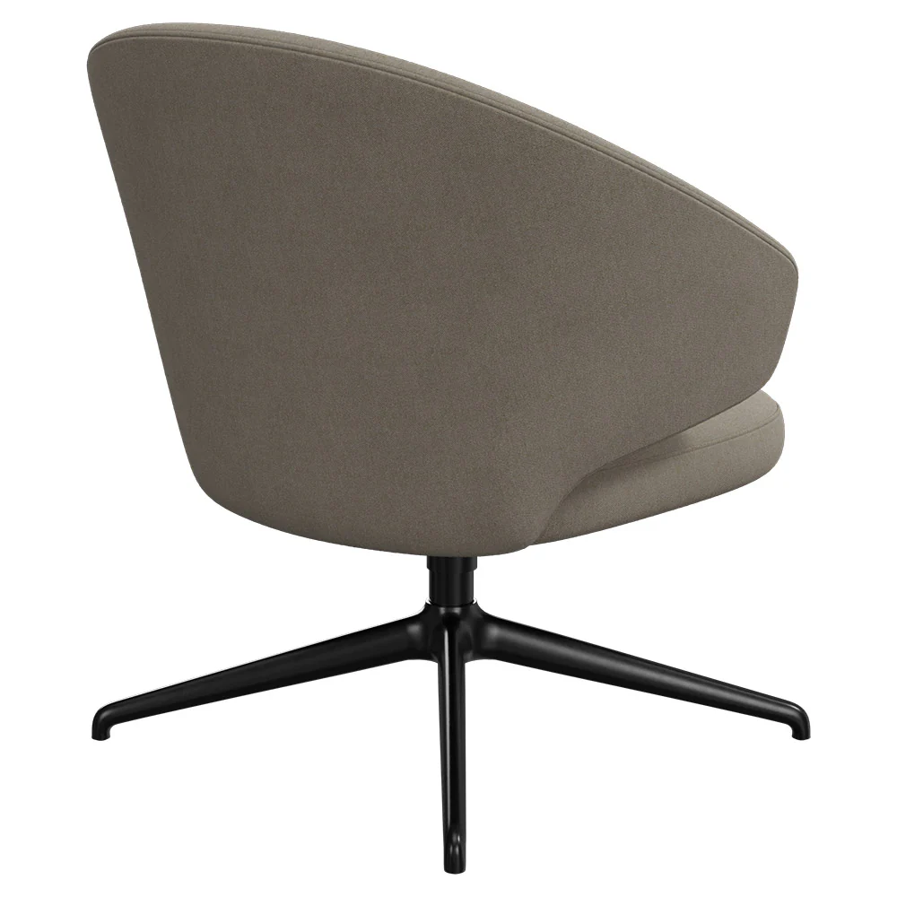 Let Lounge Chair - Swivel Base, Black Aluminum - Image 6