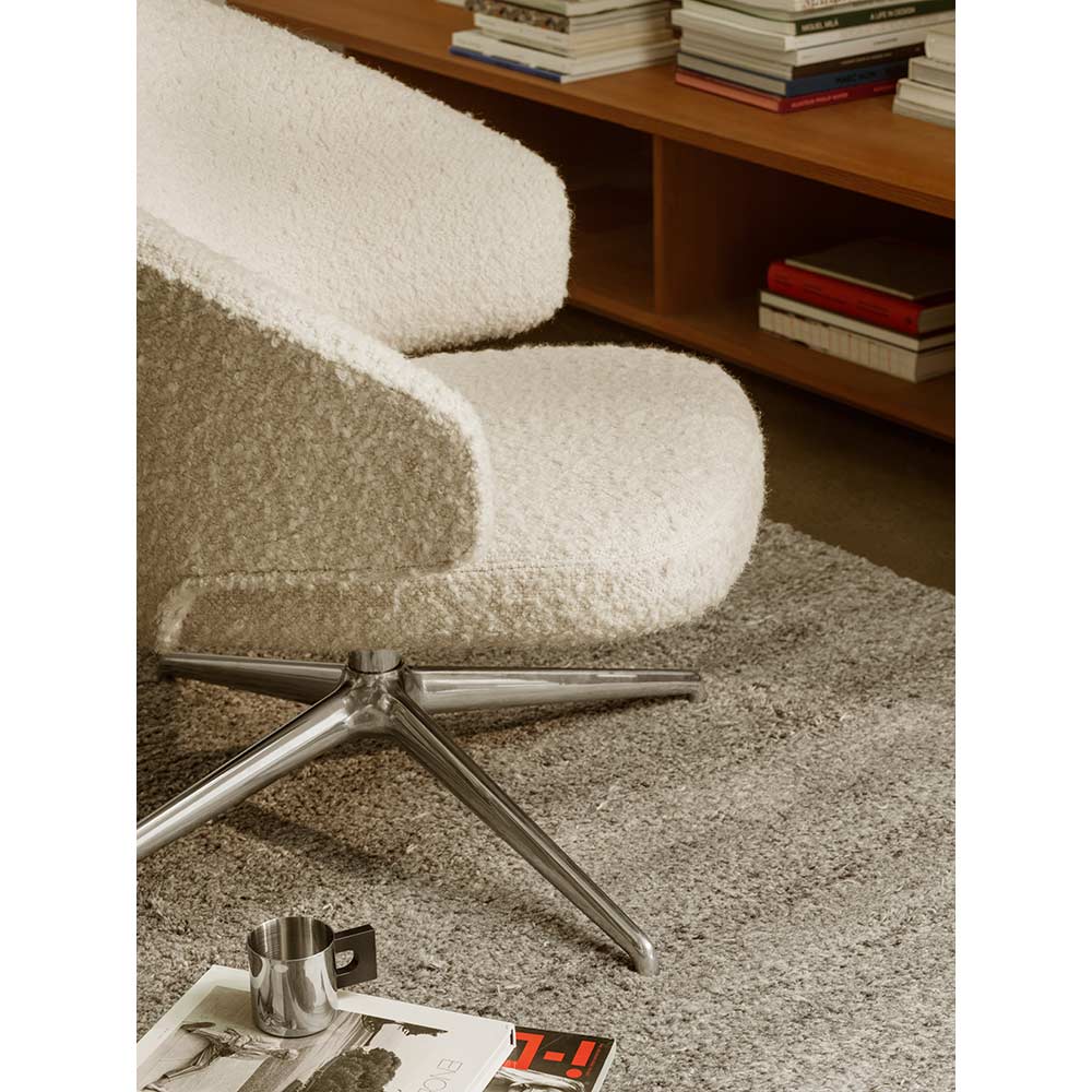 Let Lounge Chair - Swivel Base, Black Aluminum - Image 8