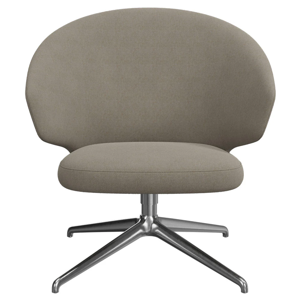 Let Lounge Chair - Swivel Base, Bright Aluminum - Image 4