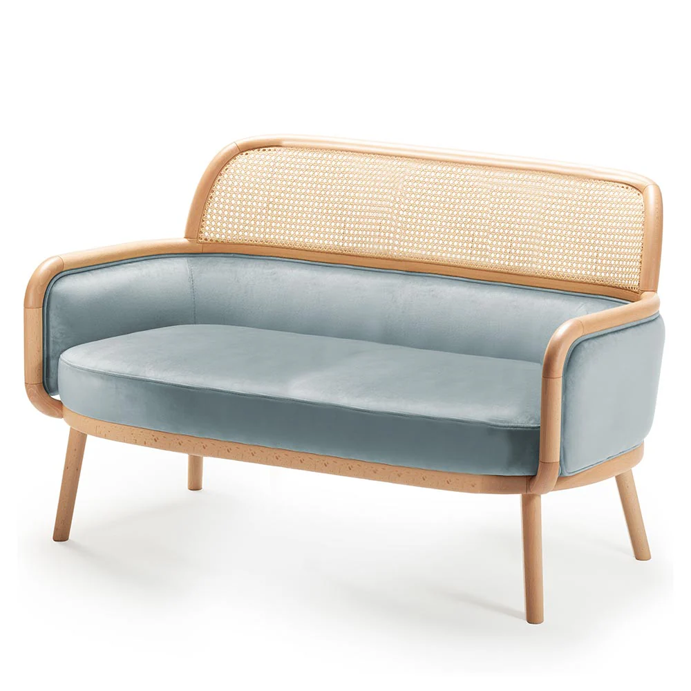 Luc 2 Seater Sofa - Cane Back