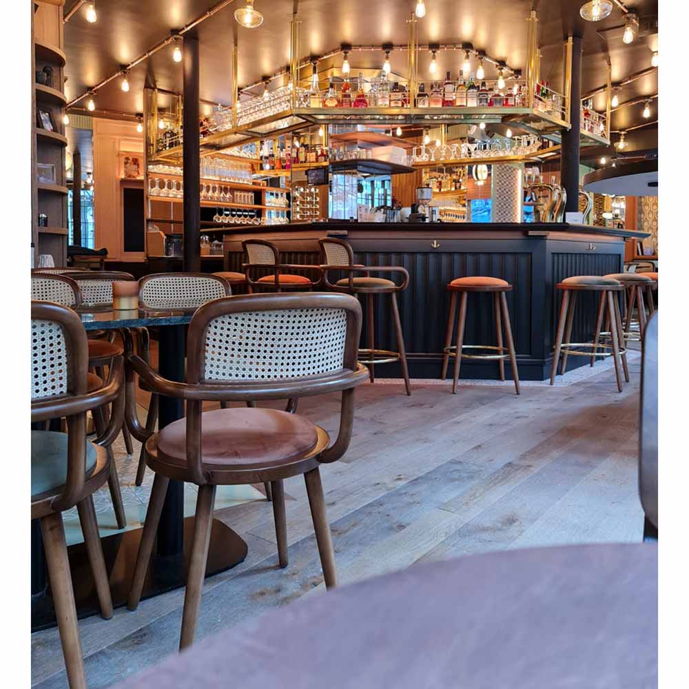 Luc Bar Stool - Upholstered - Image 5