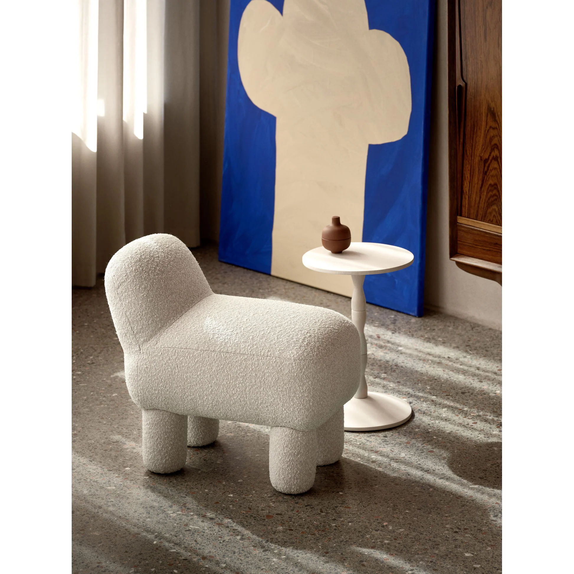 Lulu Pouf - Cream - Image 3