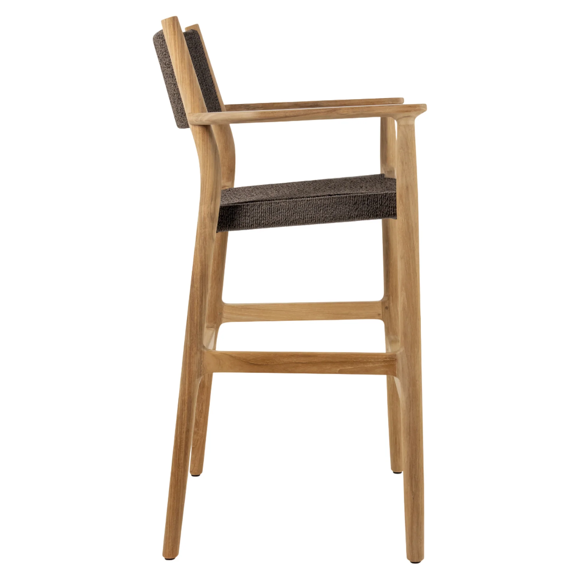 Maddalena Bar Chair - Walnut Rope, Teak - Image 3
