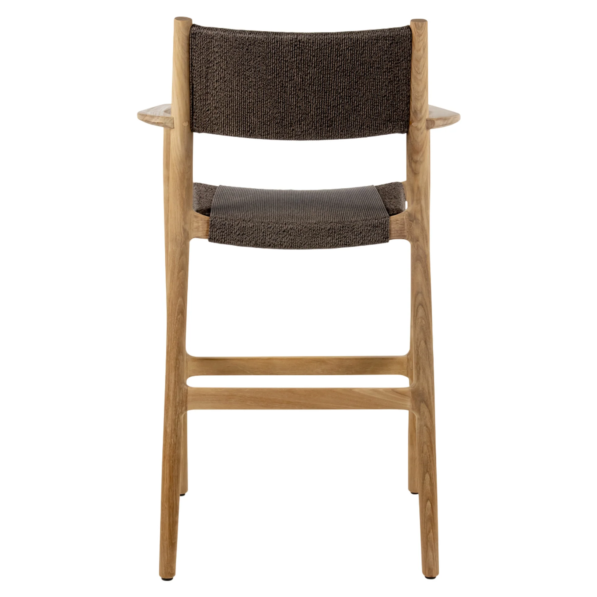 Maddalena Bar Chair - Walnut Rope, Teak - Image 5