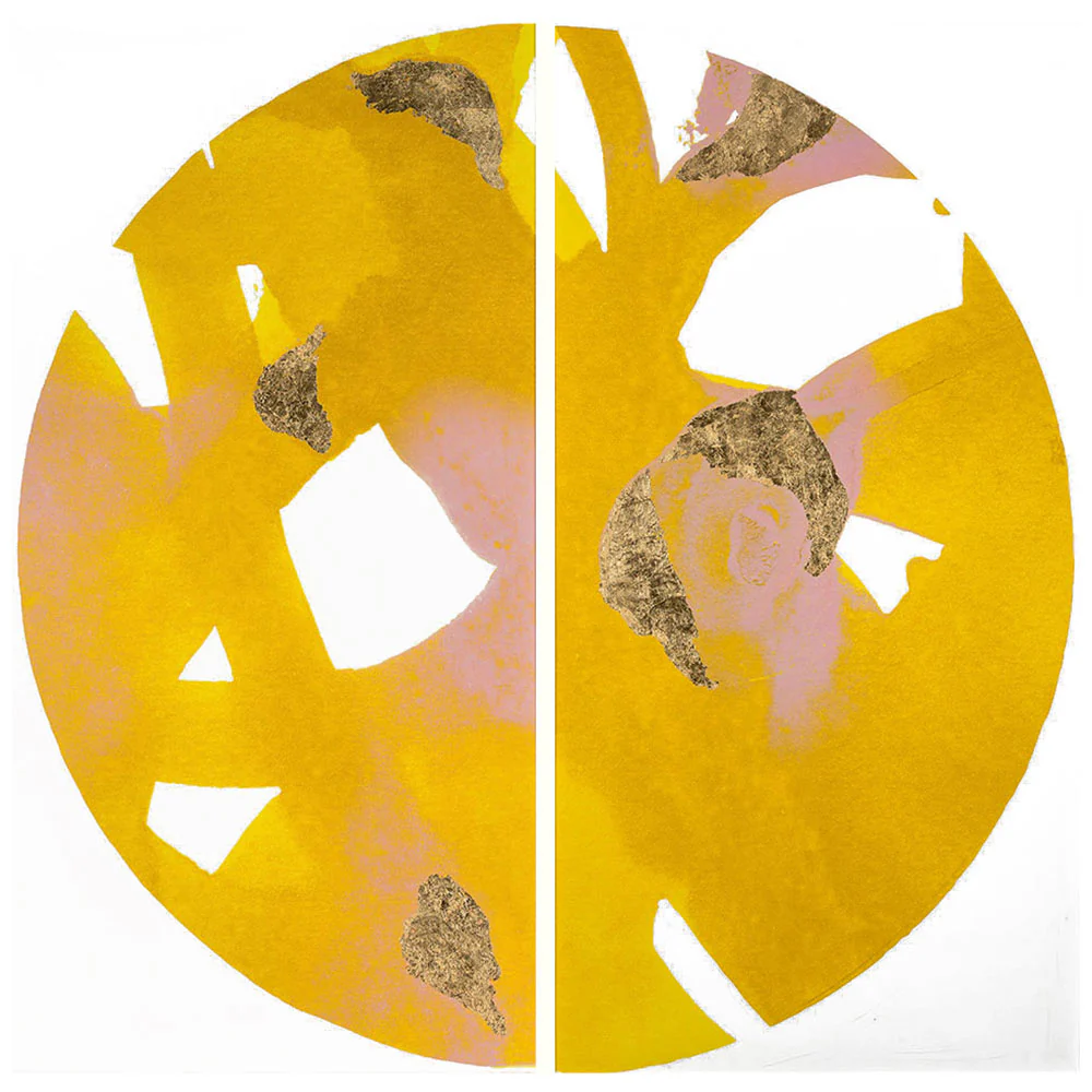 Malta Globe Diptych - Yellow - Image 2