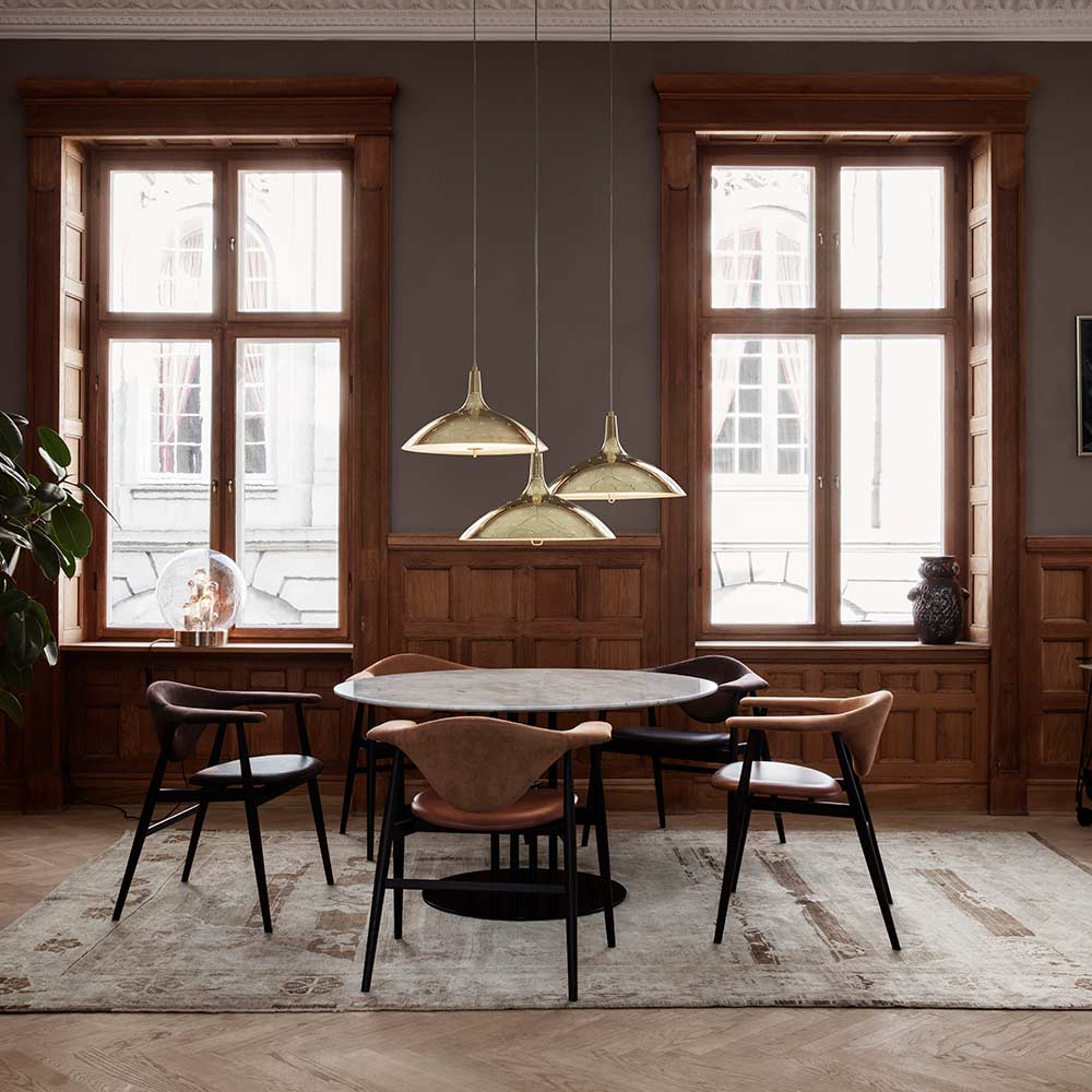 Masculo Fully Upholstered Dining Chair - Wood Base - Image 2