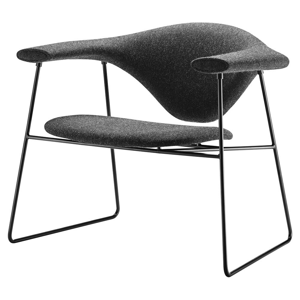 Masculo Fully Upholstered Lounge Chair - Sledge Base - Image 5