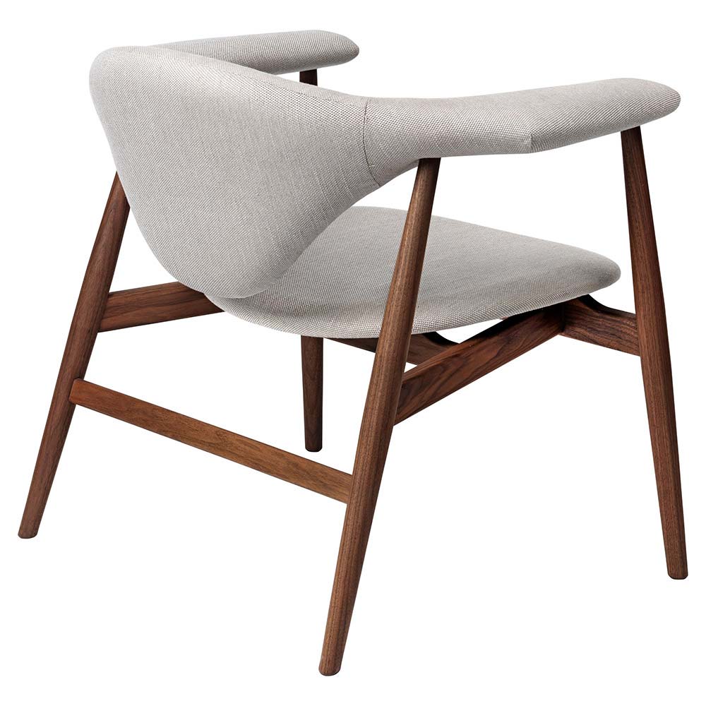 Masculo Fully Upholstered Lounge Chair - Wood Base - Image 5
