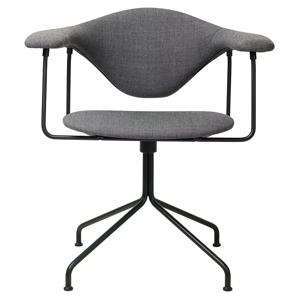 Masculo Fully Upholstered Meeting Chair - Swivel Base - Image 3