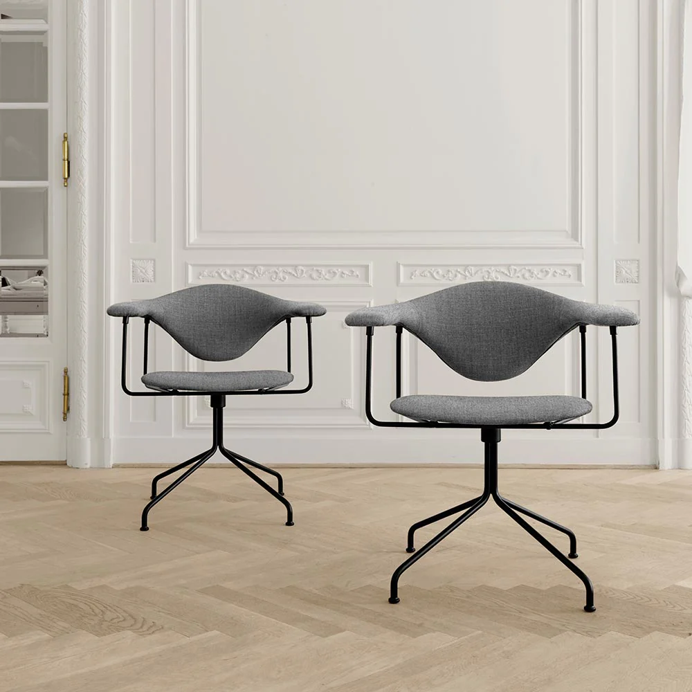 Masculo Fully Upholstered Meeting Chair - Swivel Base - Image 6