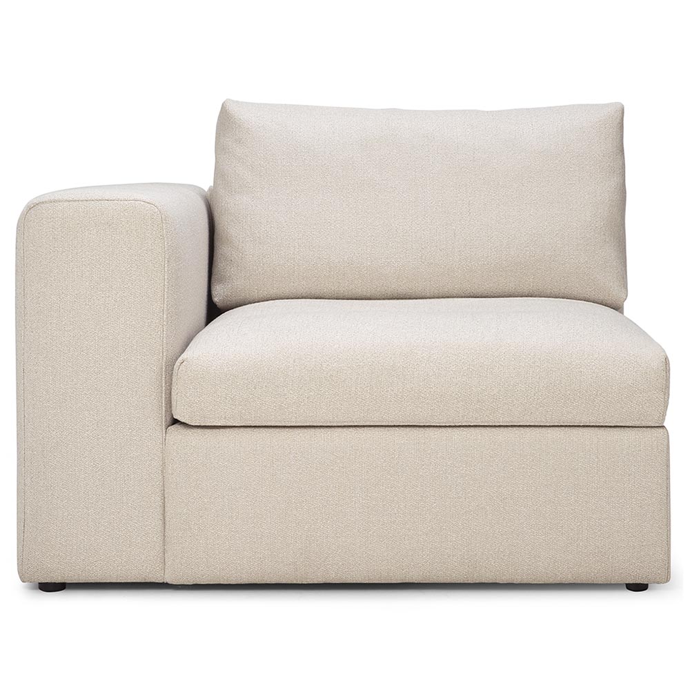 Mellow End Seater With Right Arm Modular Sofa - Off White