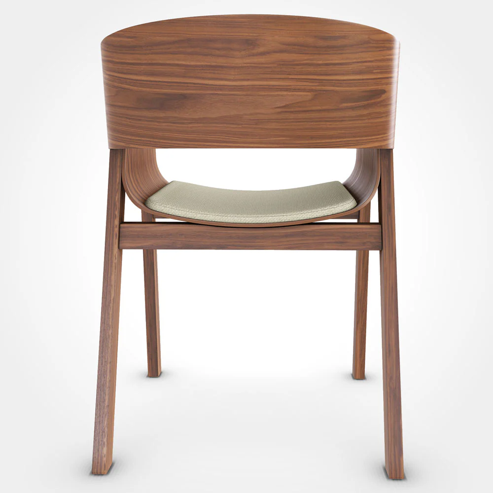Merano Arm Chair - Upholstered, American Walnut - Image 3