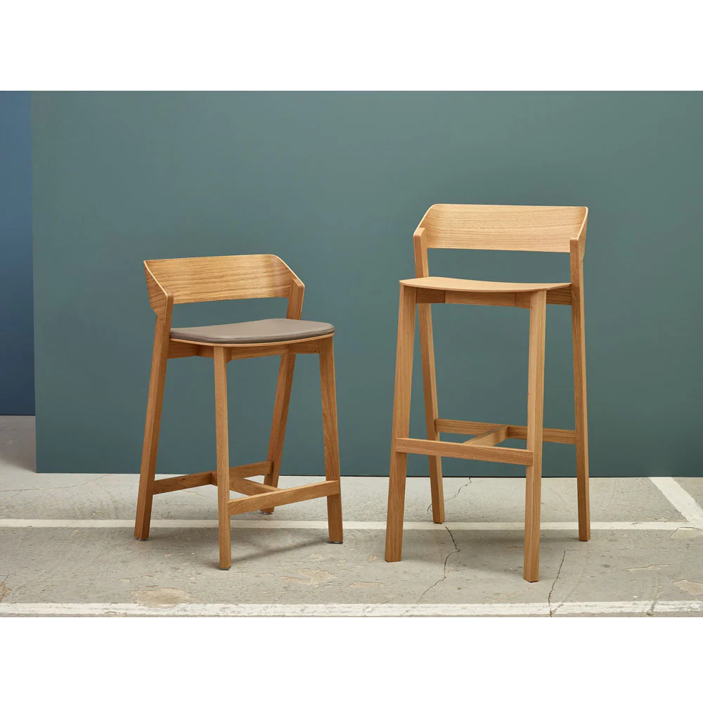 Merano Barstool - Upholstered, American Walnut - Image 5