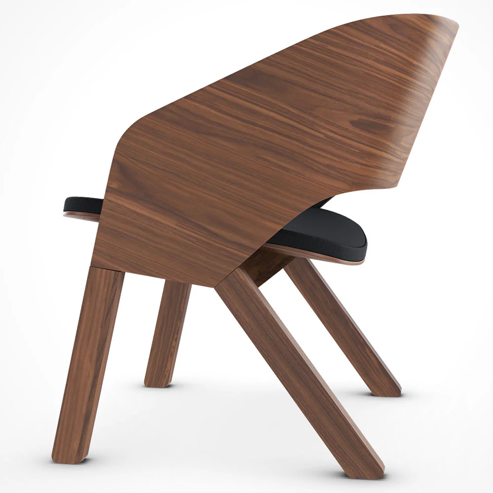 Merano Lounge Arm Chair - American Walnut - Image 2