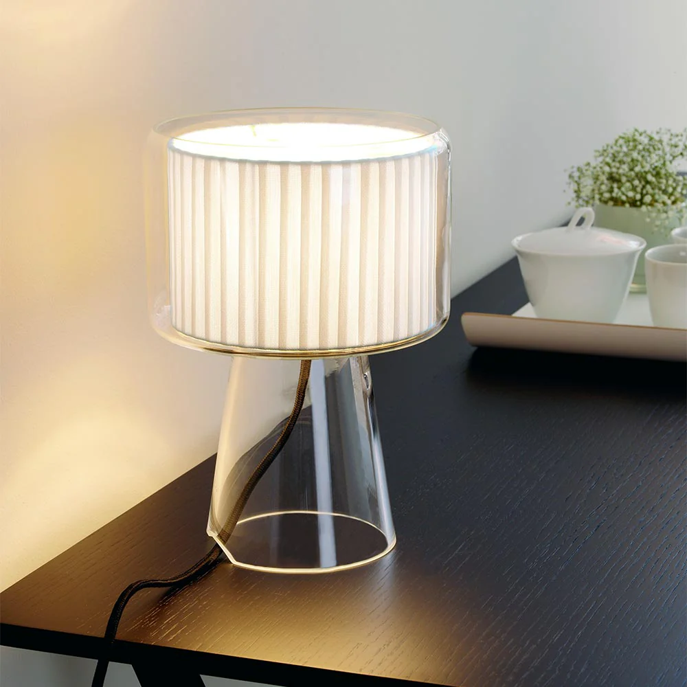 Mercer Lamp - Pleated White Cotton Shade - Image 3