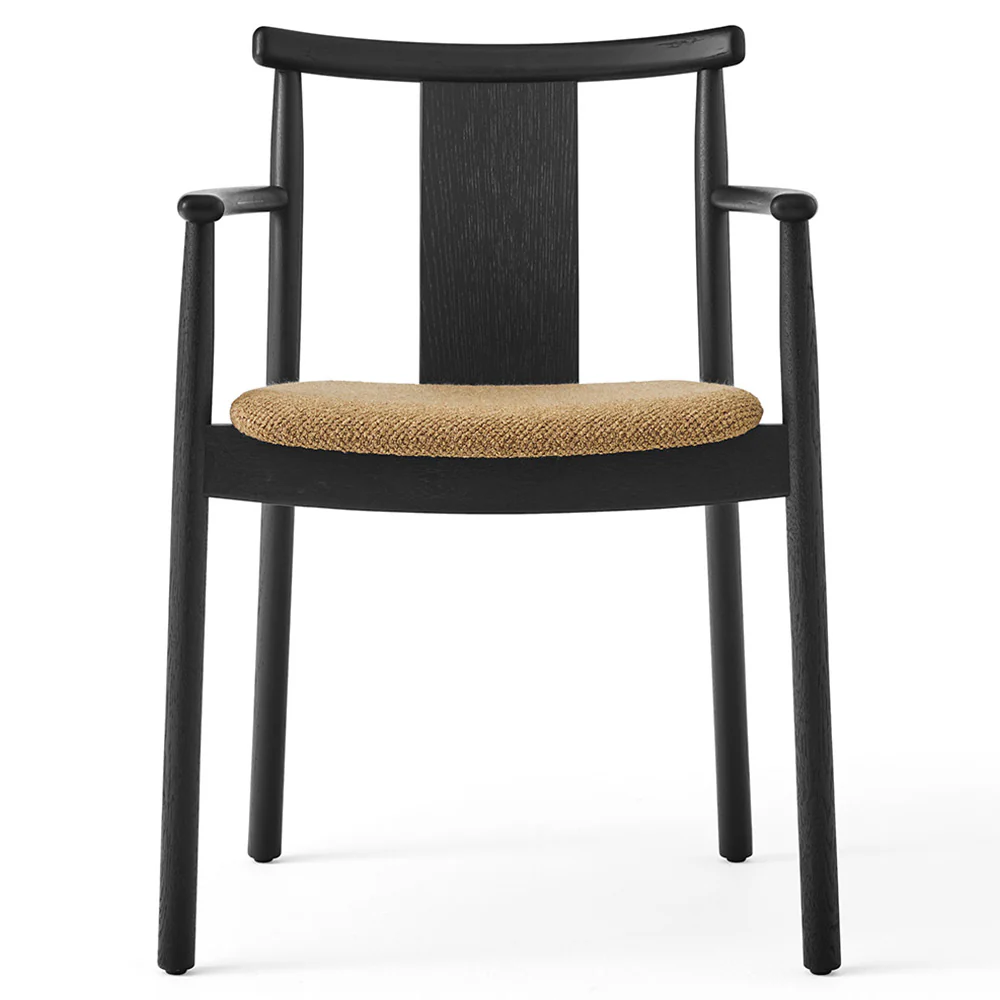 Merkur Seat Upholstered Dining Armchair - Black Oak - Image 2