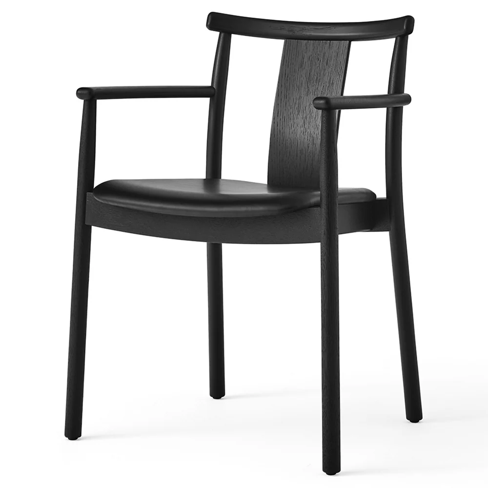 Merkur Seat Upholstered Dining Armchair - Black Oak - Image 4