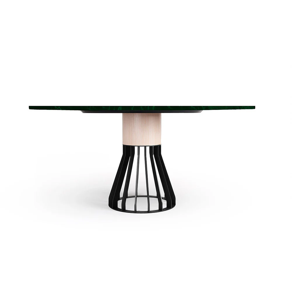 Mewoma Dining Table - Green Marble Top - Image 2