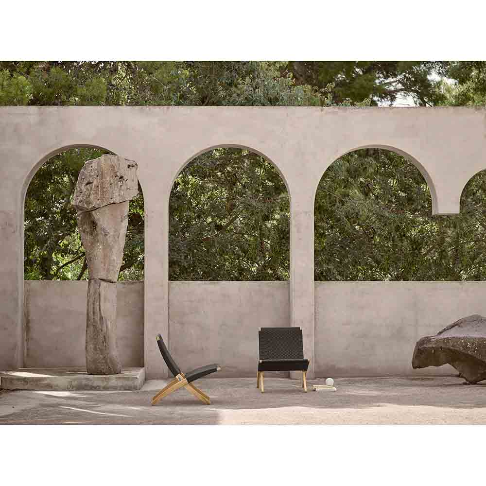 MG501 Outdoor Cuba Chair - Teak, Charcoal - Image 6