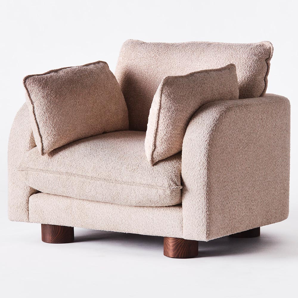 Miles Armchair - Beige Boucle - Image 2