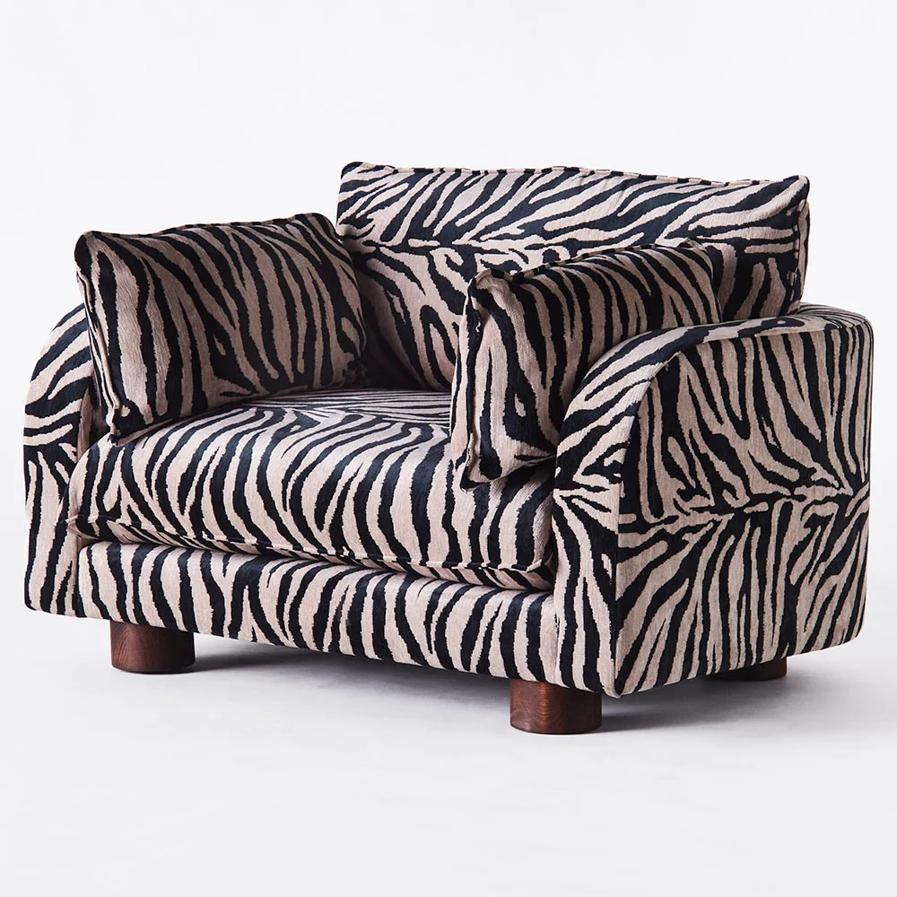 Miles Love Seat - Zebra - Image 2