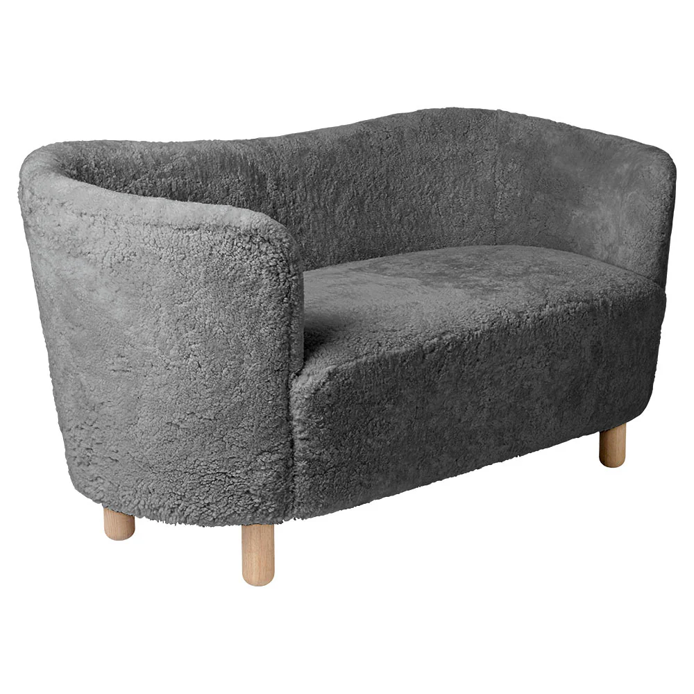 Mingle Sofa - Anthracite Sheepskin, Natural Oak - Image 2