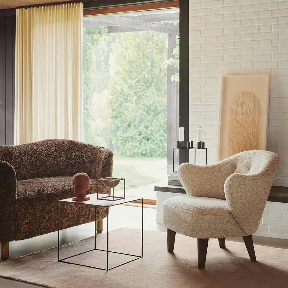 Mingle Sofa - Green Tea Sheepskin, Natural Oak - Image 5