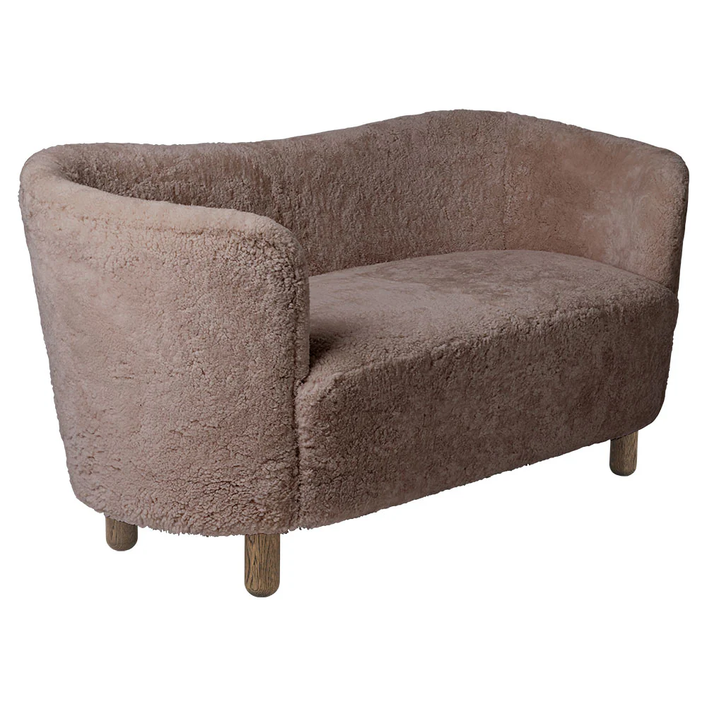 Mingle Sofa - Sahara Sheepskin, Dark Stained Oak - Image 2