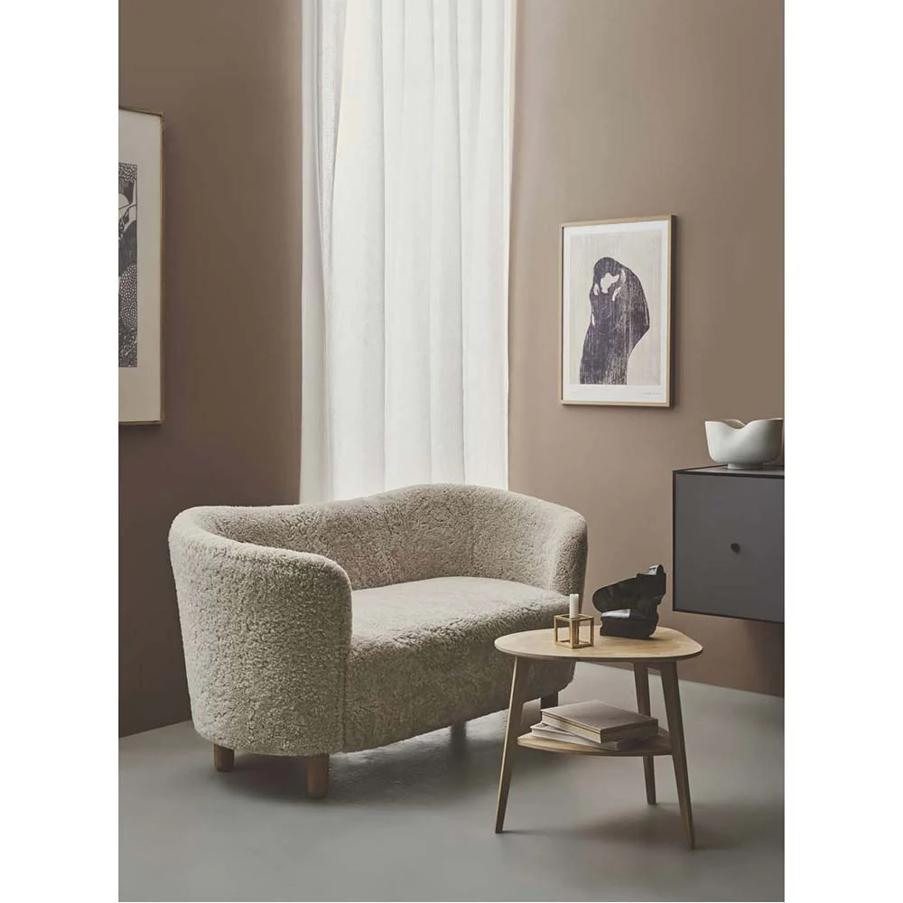 Mingle Sofa - Sahara Sheepskin, Dark Stained Oak - Image 3