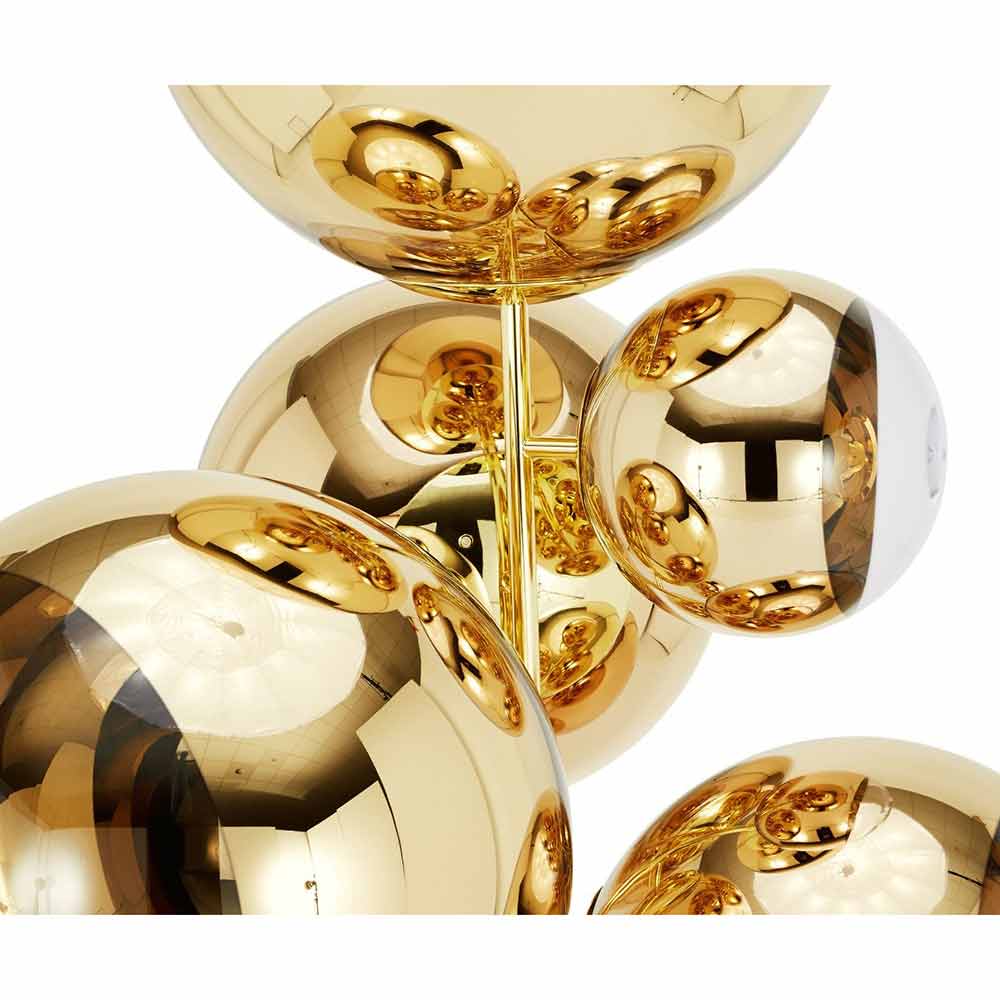 Mirror Ball Floor Chandelier - Gold - Image 5