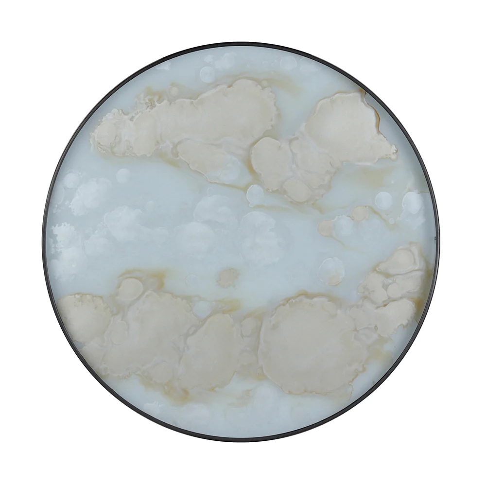 Mist Gold Organic Glass Tray - Round, Small