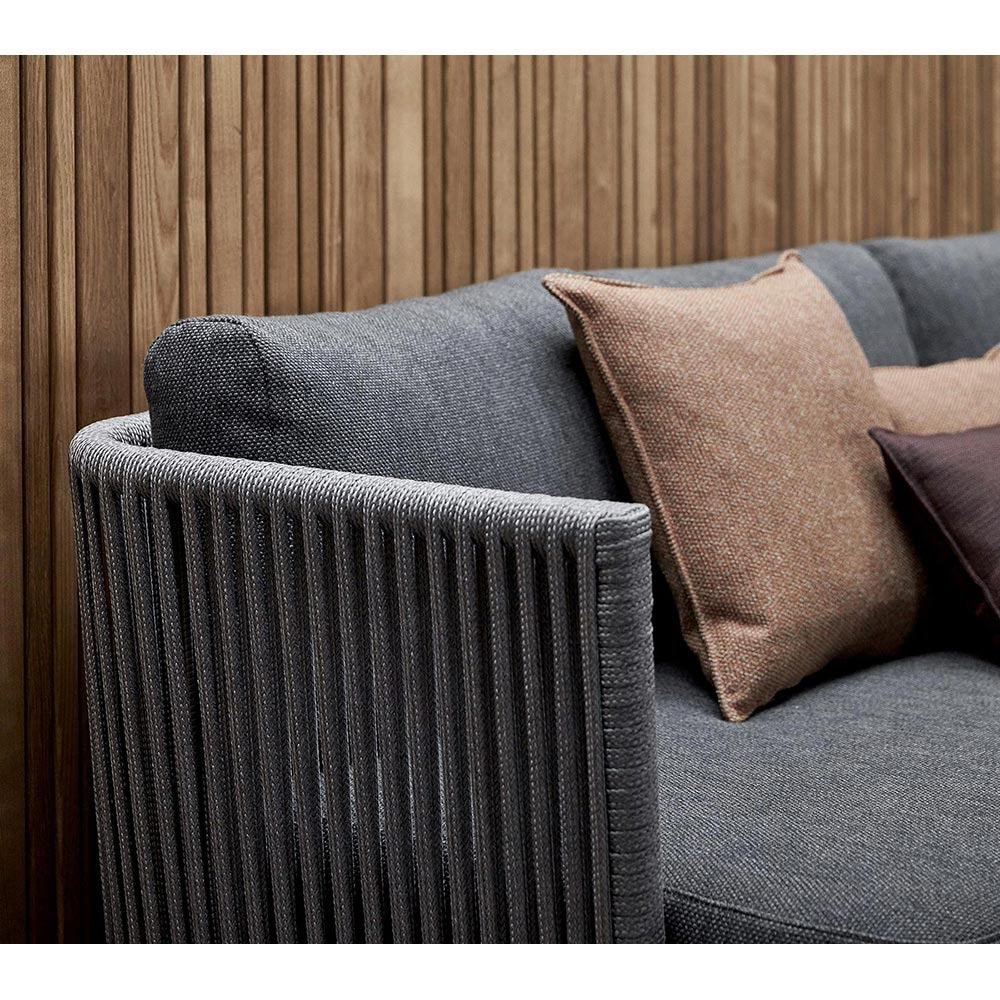 Moments 3 Seater Sofa - Dark Gray Cushions - Image 2