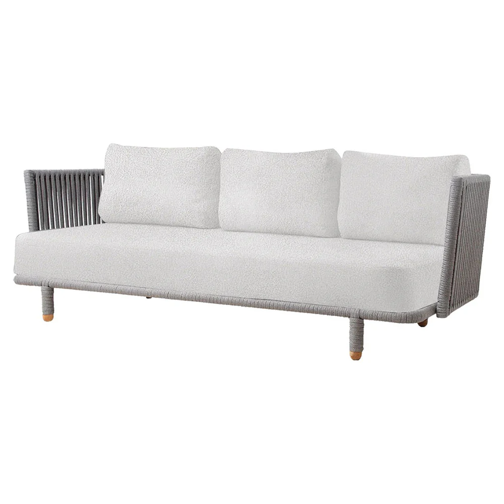 Moments 3 Seater Sofa - White Cushions