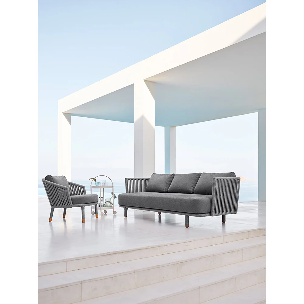 Moments Outdoor 3 Seater Sofa - Gray - Image 9