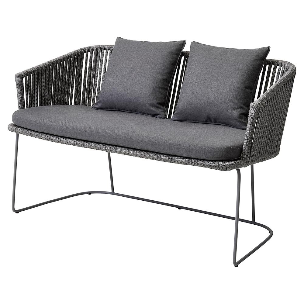 Moments Outdoor Bench - Gray Cushions