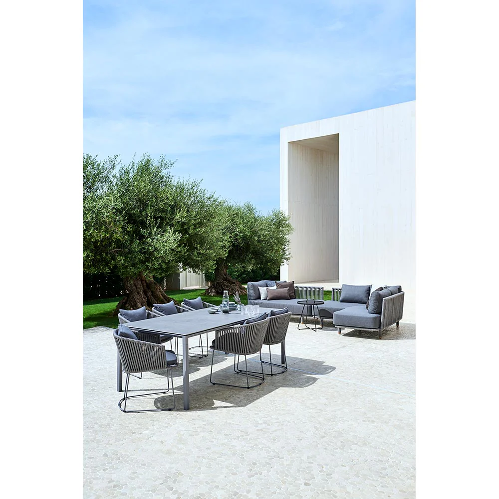 Moments Outdoor Chair - Blue Cushions, Gray Rope Frame - Image 7