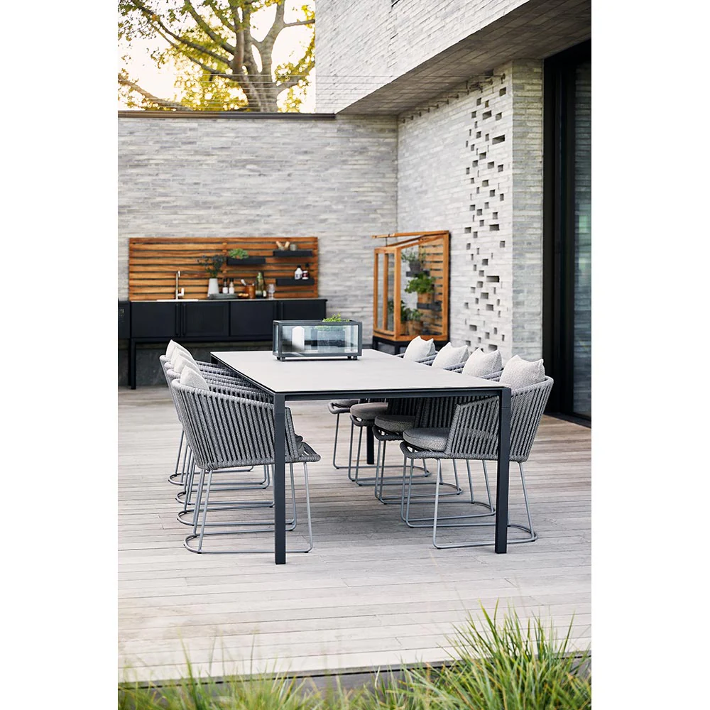 Moments Outdoor Chair - Light Gray Focus Cushions, Dark Gray Rope Frame - Image 4