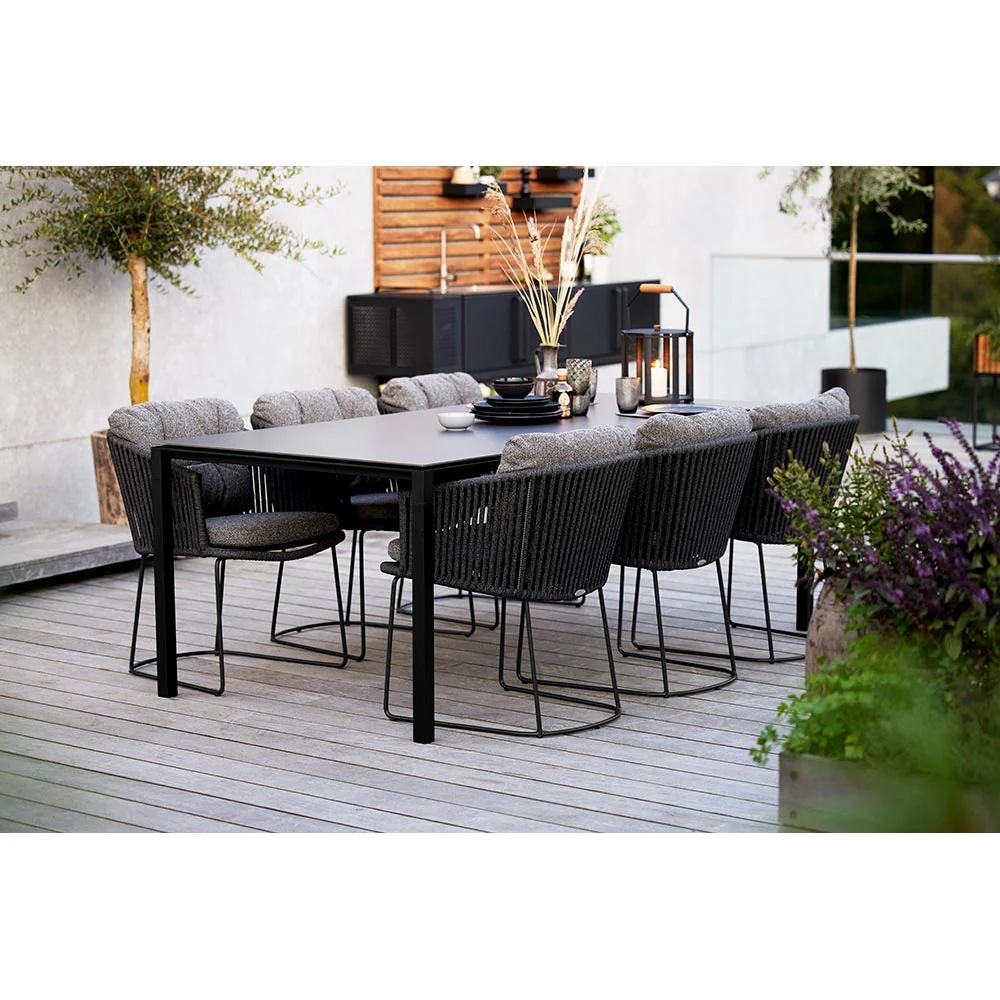 Moments Outdoor Chair - Light Gray Focus Cushions, Gray Rope Frame - Image 8
