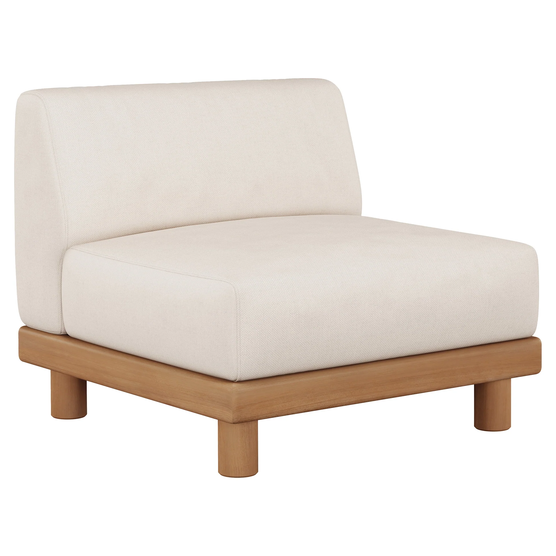 Monocle Outdoor 1 Seater Modular Sofa - White - Image 2