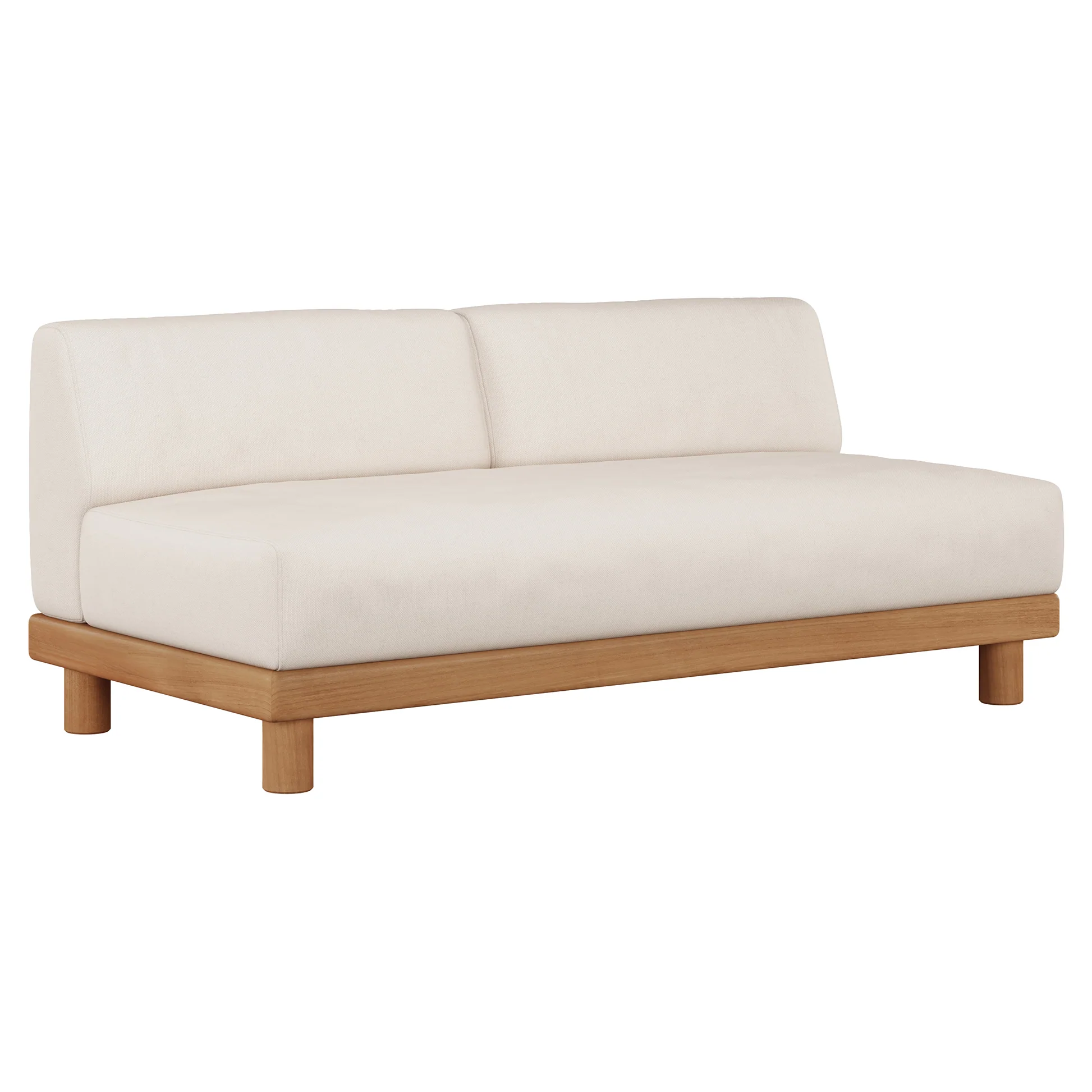 Monocle Outdoor 2 Seater Modular Sofa - White - Image 2