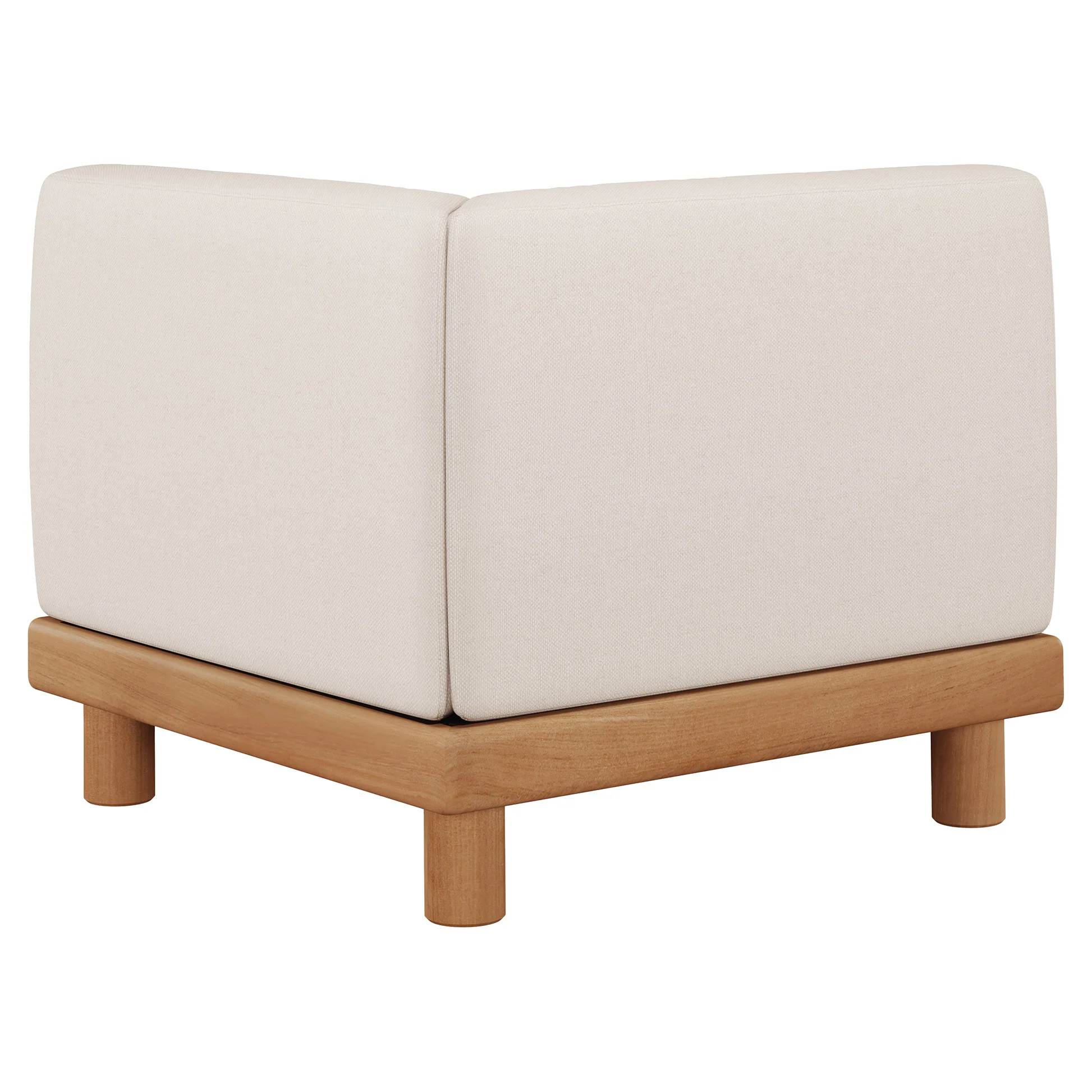 Monocle Outdoor End Seater Modular Sofa - White - Image 4
