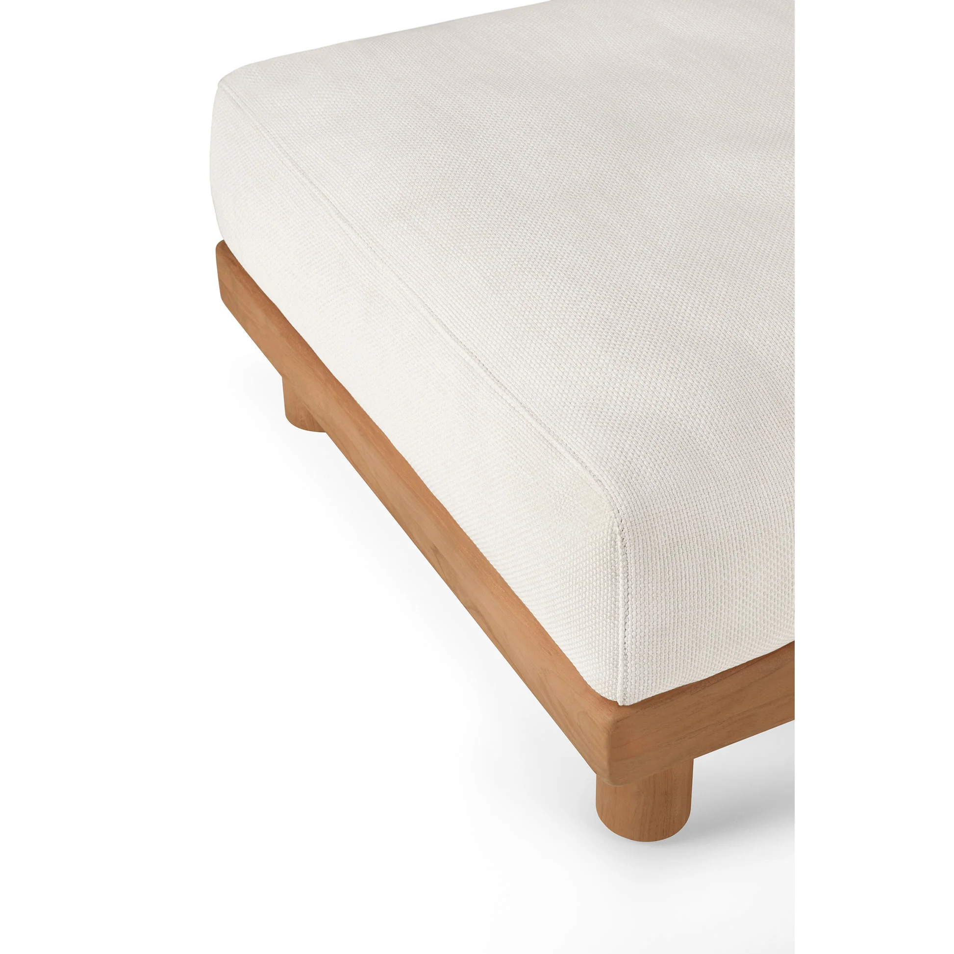 Monocle Outdoor Footstool Modular Sofa - White - Image 3
