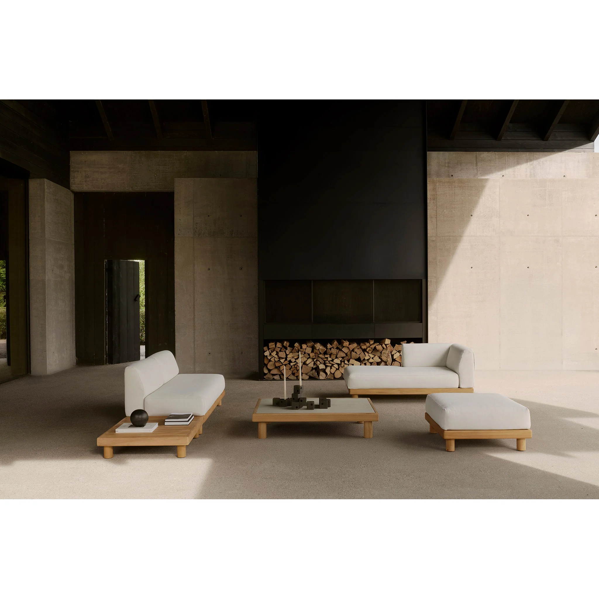 Monocle Outdoor Square Coffee Table - Teak - Image 5