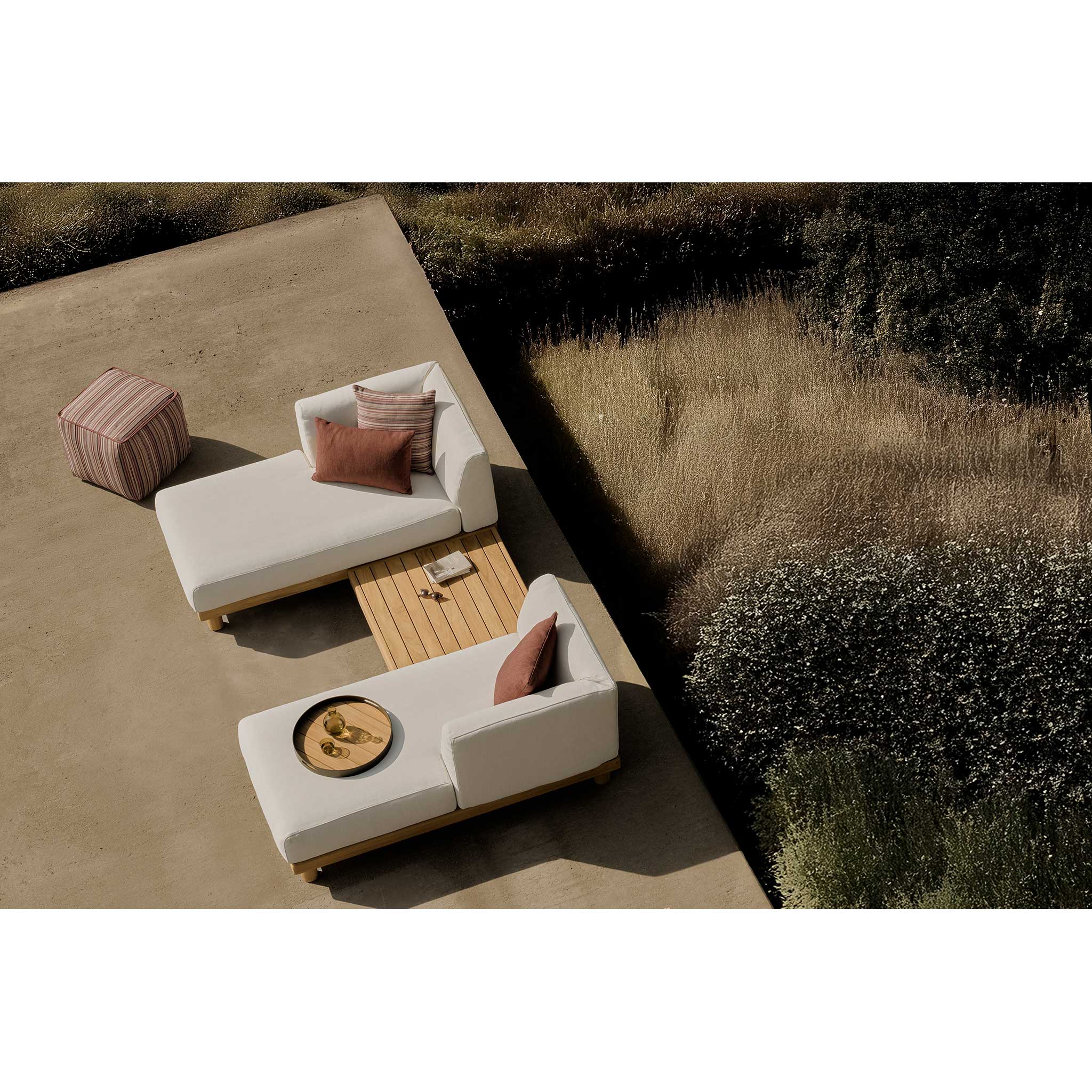 Monocle Outdoor Square Coffee Table - Teak - Image 6